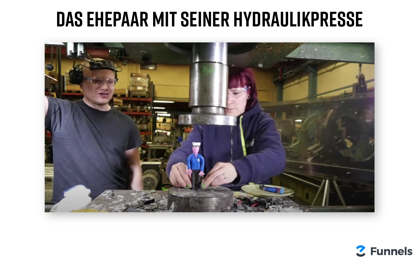 Screenshot vom YouTube-Kanal mit der speziellen Hydraulikpresse.