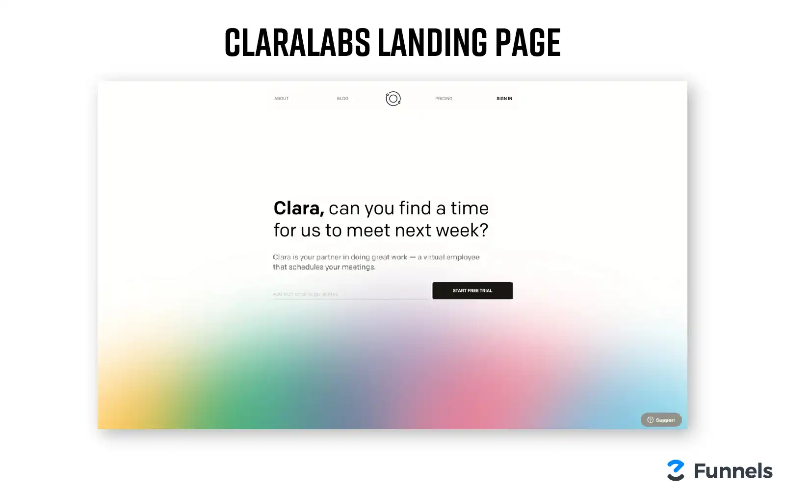 Claralabs Landing Page