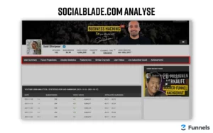 Socialblade Kanalanalyse
