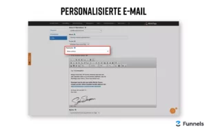 Beispiel personalisierte E-Mail