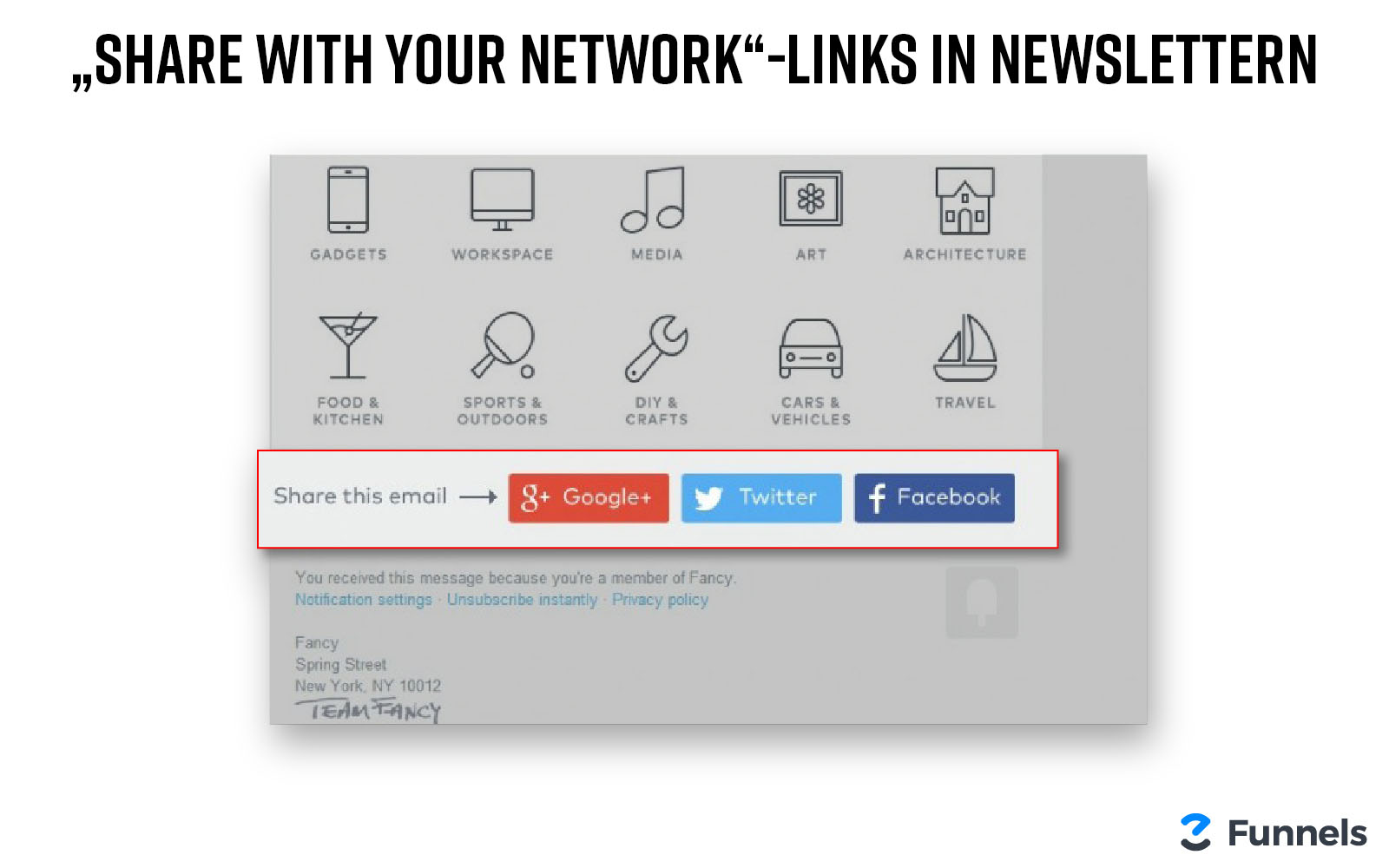 Share links with your network in Newslettern